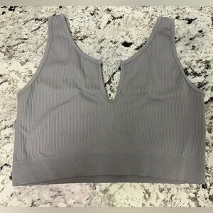 Cute light gray seamless bra or top